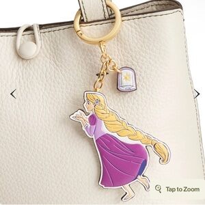 Disney Vera Bradley Leather Rapunzel keychain gold